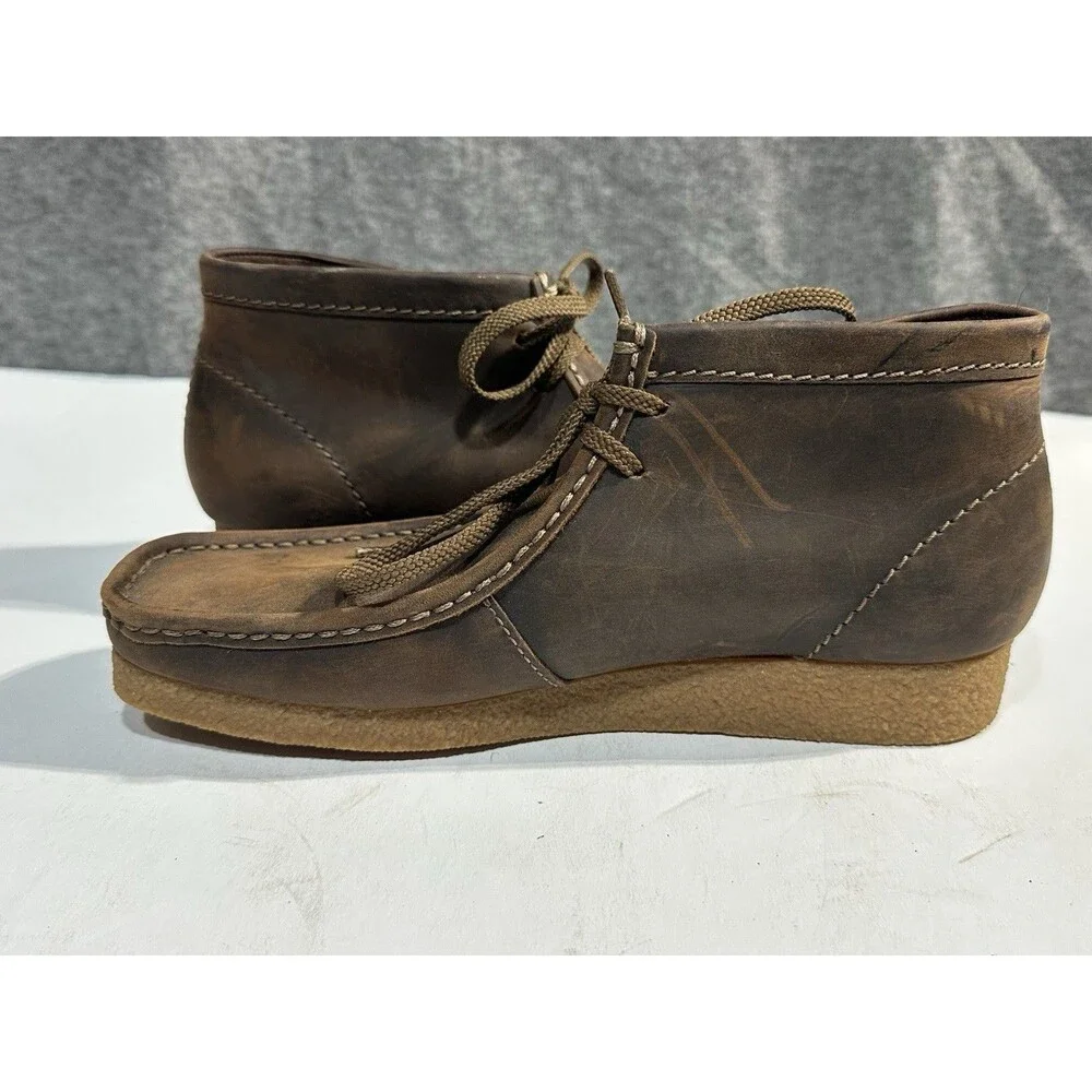 Clarks Originals Moccasin Shacre Boot Beeswax Brown Shoe Wallaby Earth Men’s 9B